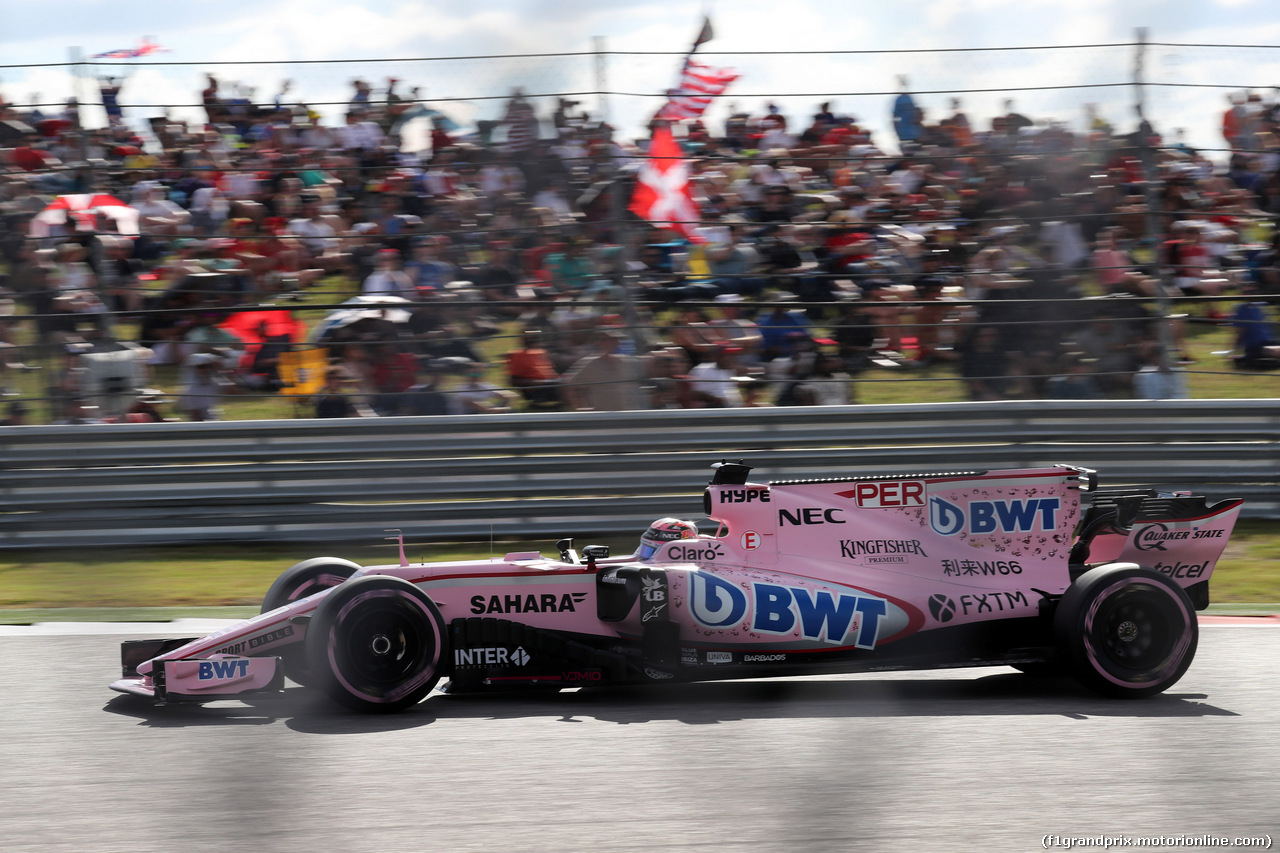 GP STATI UNITI, 21.10.2017 - Qualifiche, Sergio Perez (MEX) Sahara Force India F1 VJM010