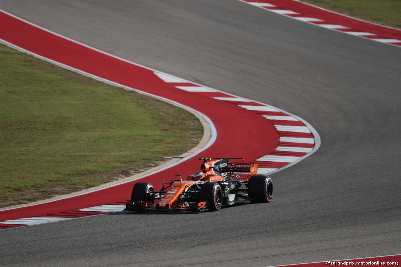 GP STATI UNITI, 21.10.2017 - Qualifiche, Stoffel Vandoorne (BEL) McLaren MCL32