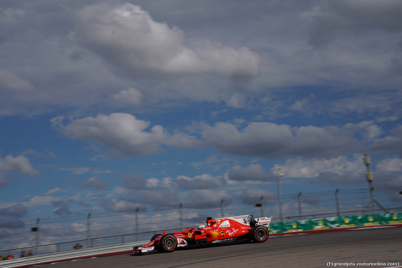 GP STATI UNITI, 21.10.2017 - Qualifiche, Sebastian Vettel (GER) Ferrari SF70H