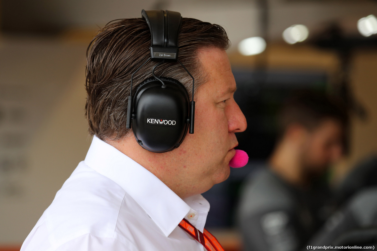 GP STATI UNITI, 20.10.2017 - Prove Libere 1, Zak Brown (USA) McLaren Executive Director