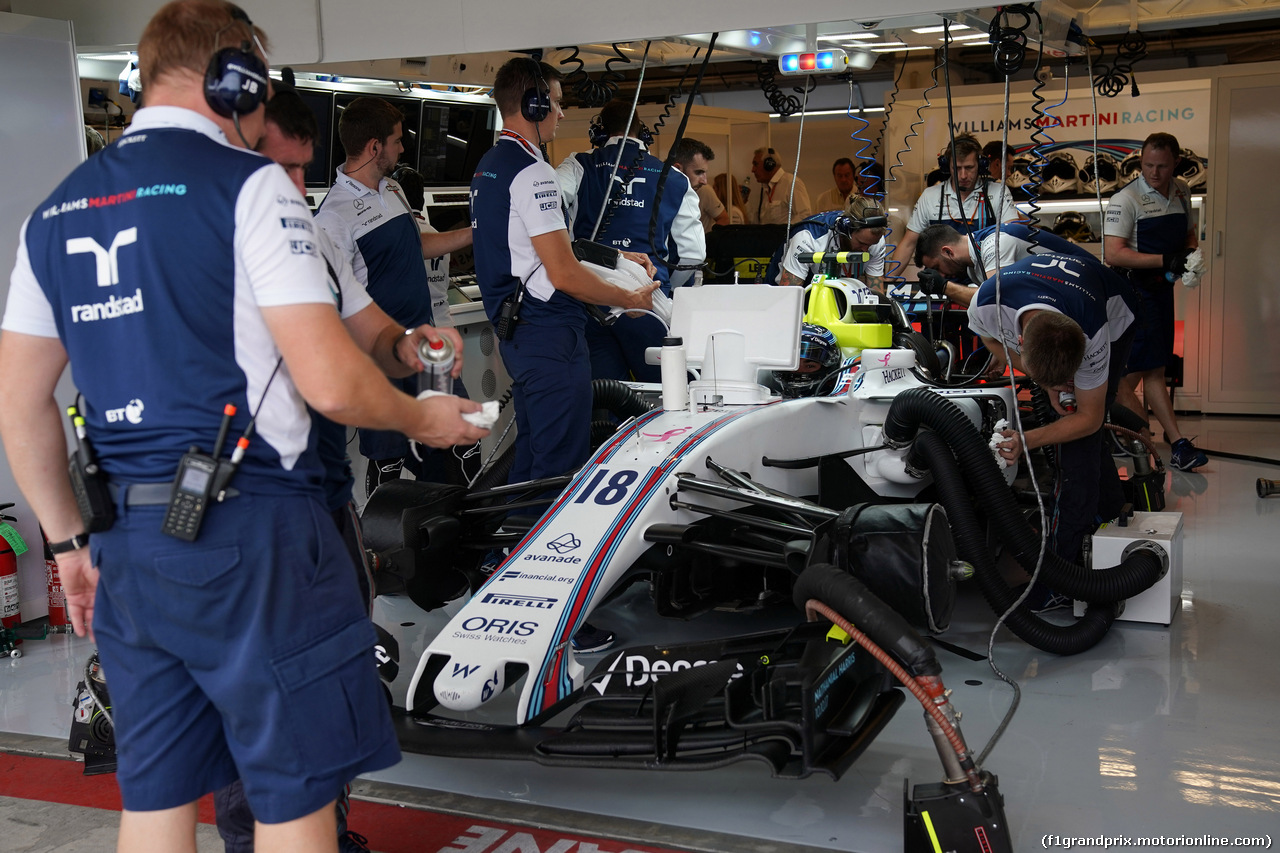 GP STATI UNITI, 20.10.2017 - Prove Libere 1, Lance Stroll (CDN) Williams FW40