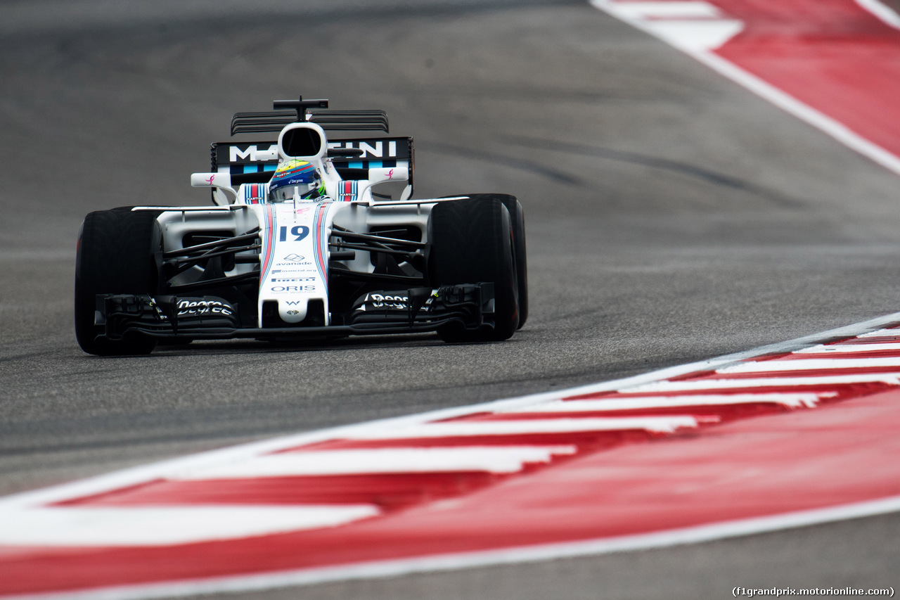 GP STATI UNITI, 20.10.2017 - Prove Libere 1, Felipe Massa (BRA) Williams FW40