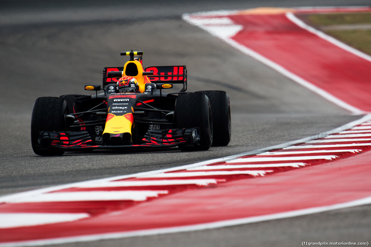 GP STATI UNITI, 20.10.2017 - Prove Libere 1, Max Verstappen (NED) Red Bull Racing RB13