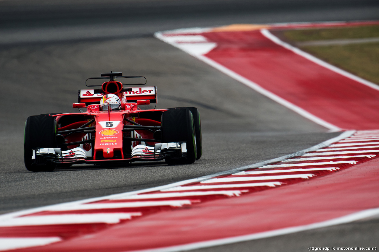 GP STATI UNITI, 20.10.2017 - Prove Libere 1, Sebastian Vettel (GER) Ferrari SF70H