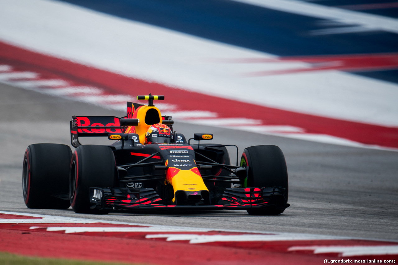 GP STATI UNITI, 20.10.2017 - Prove Libere 1, Max Verstappen (NED) Red Bull Racing RB13