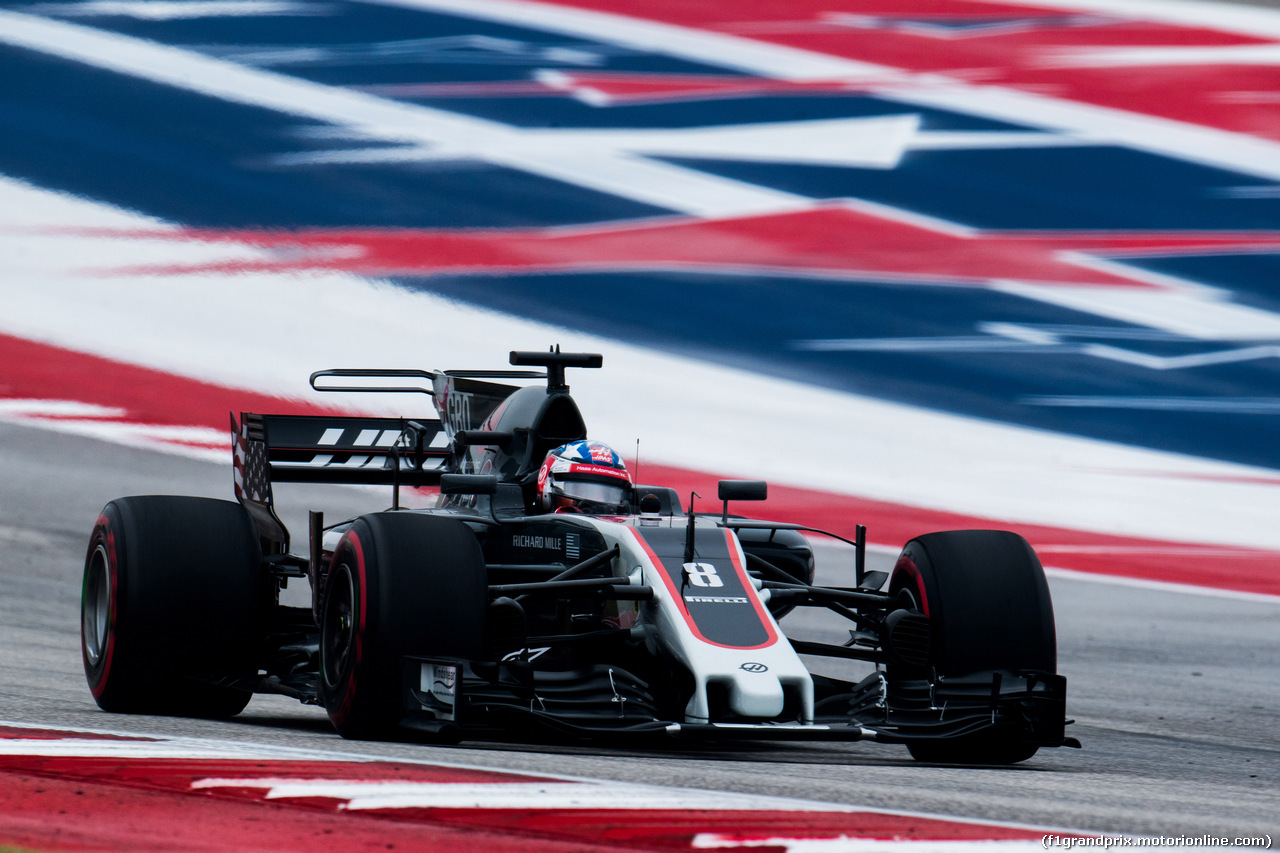 GP STATI UNITI, 20.10.2017 - Prove Libere 1, Romain Grosjean (FRA) Haas F1 Team VF-17