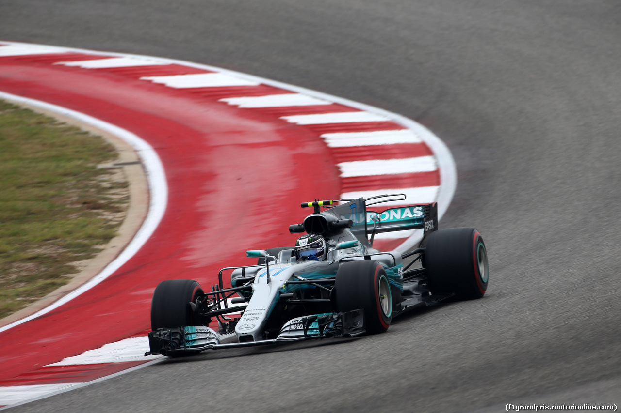 GP STATI UNITI, 20.10.2017 - Prove Libere 1, Valtteri Bottas (FIN) Mercedes AMG F1 W08