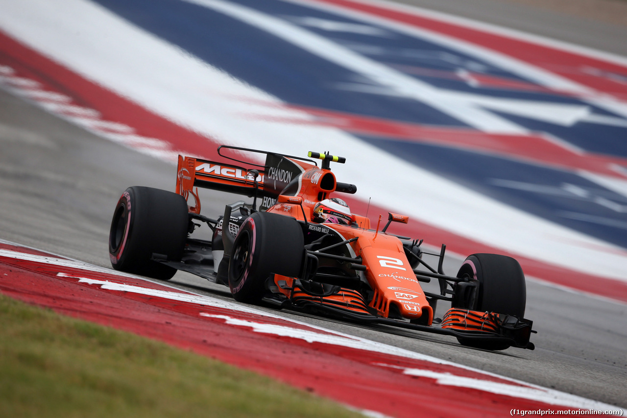 GP STATI UNITI, 20.10.2017 - Prove Libere 1, Stoffel Vandoorne (BEL) McLaren MCL32