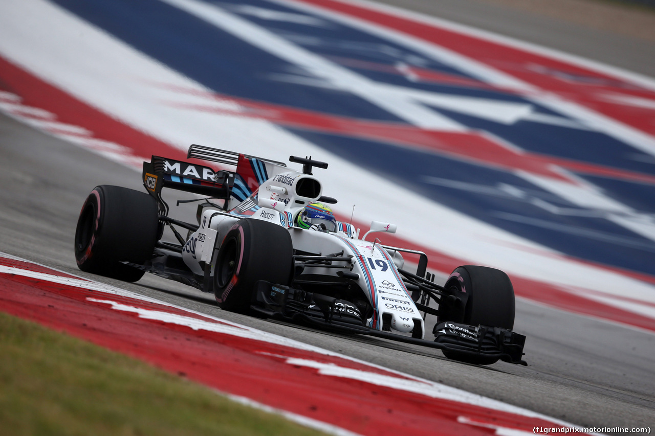 GP STATI UNITI, 20.10.2017 - Prove Libere 1, Felipe Massa (BRA) Williams FW40