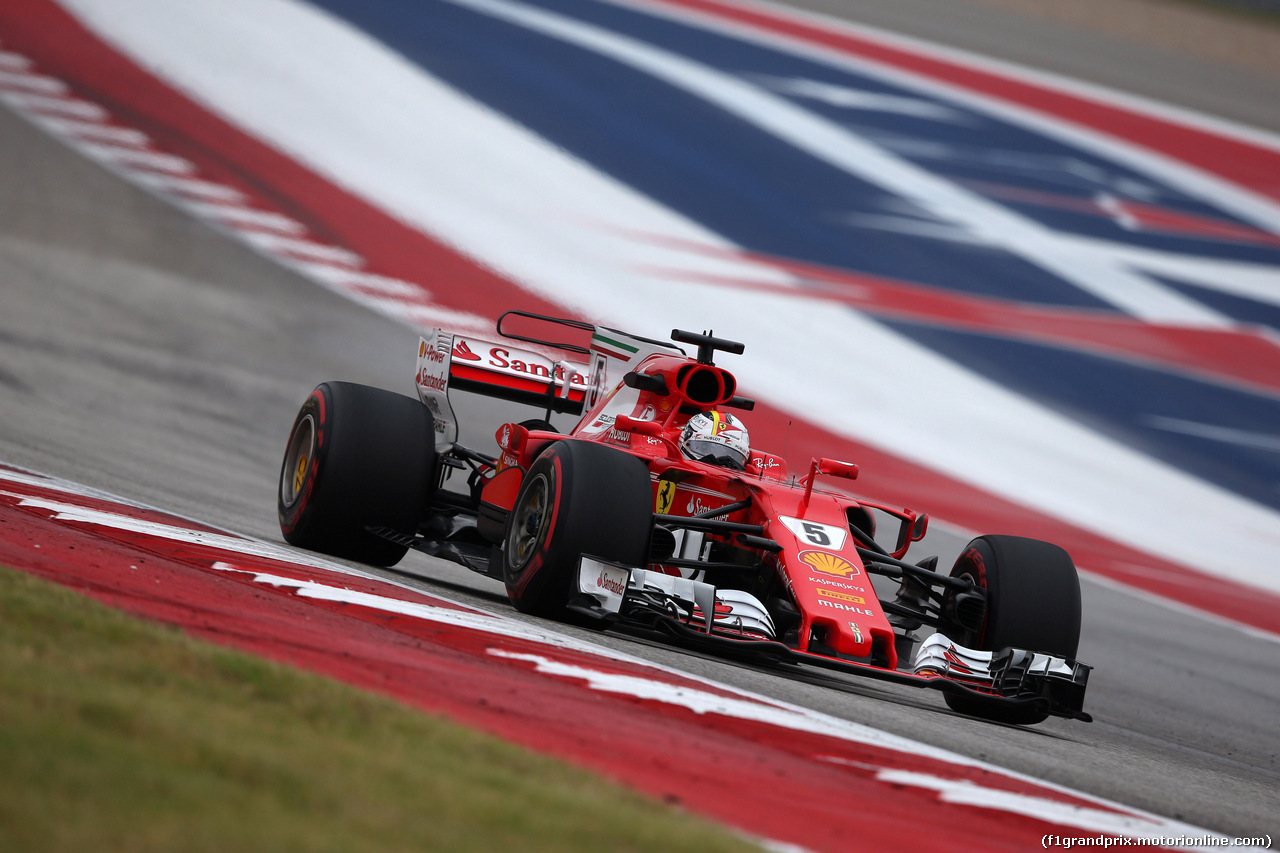 GP STATI UNITI, 20.10.2017 - Prove Libere 1, Sebastian Vettel (GER) Ferrari SF70H