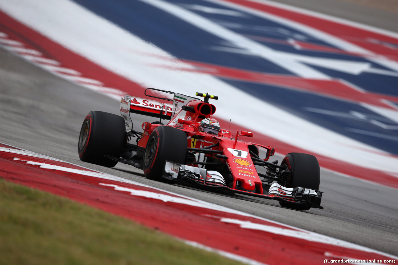 GP STATI UNITI, 20.10.2017 - Prove Libere 1, Kimi Raikkonen (FIN) Ferrari SF70H