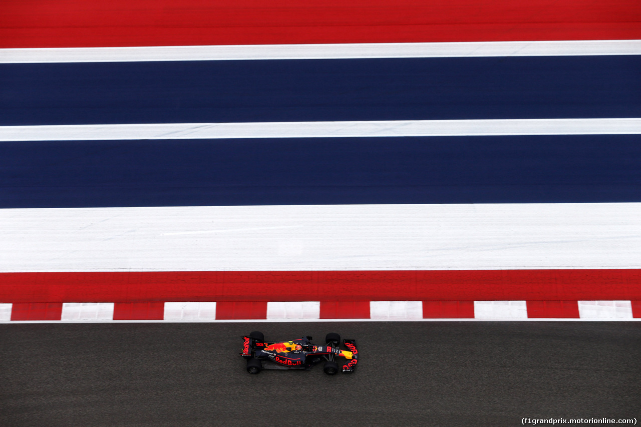 GP STATI UNITI, 20.10.2017 - Prove Libere 1, Max Verstappen (NED) Red Bull Racing RB13