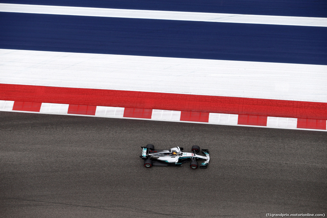 GP STATI UNITI, 20.10.2017 - Prove Libere 1, Lewis Hamilton (GBR) Mercedes AMG F1 W08