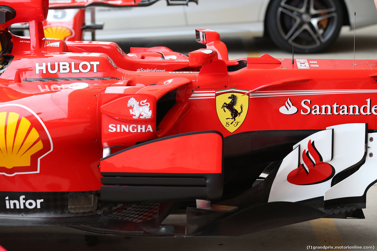 GP STATI UNITI, 20.10.2017 - Prove Libere 1, Ferrari SF70H, detail