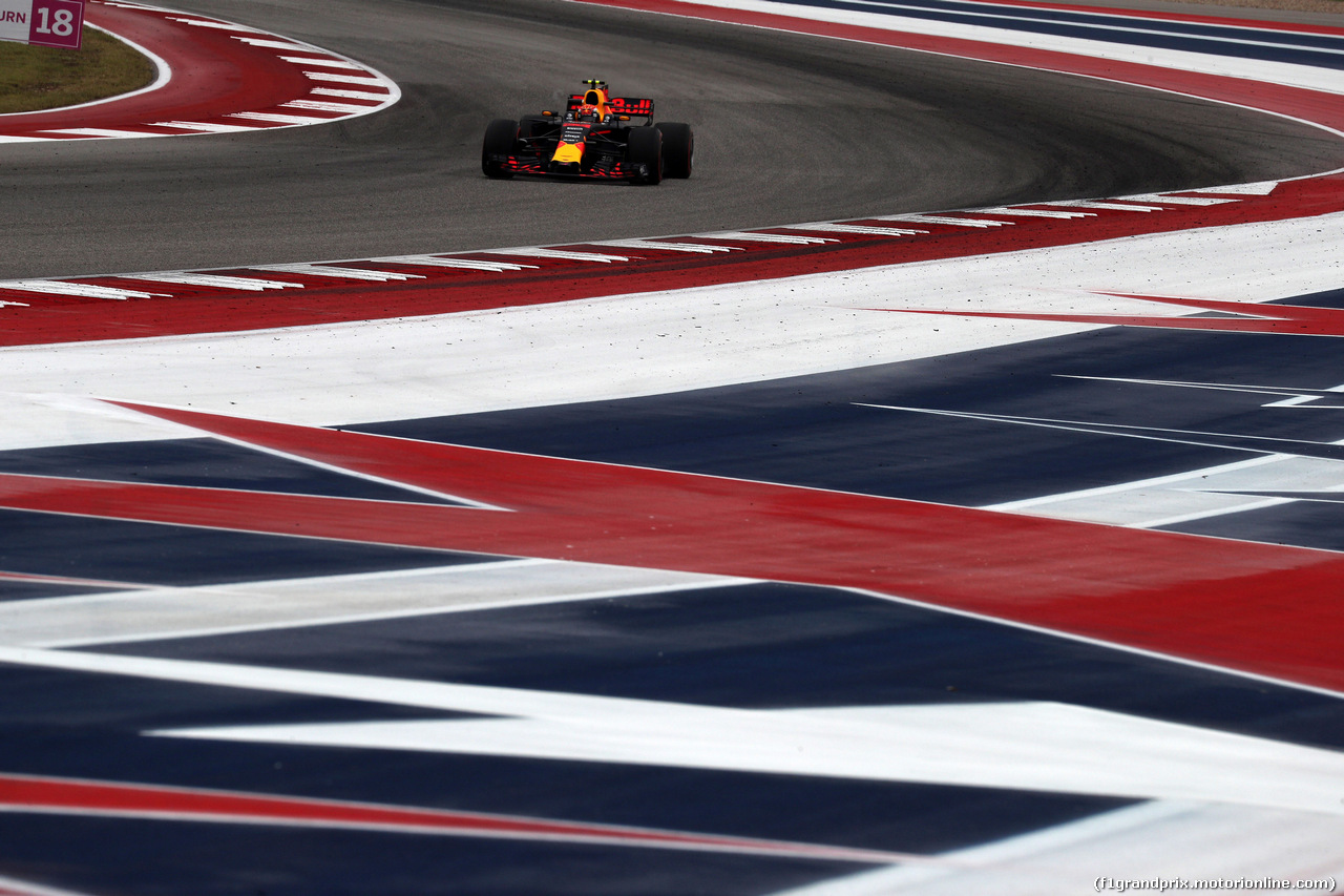 GP STATI UNITI, 20.10.2017 - Prove Libere 1, Max Verstappen (NED) Red Bull Racing RB13