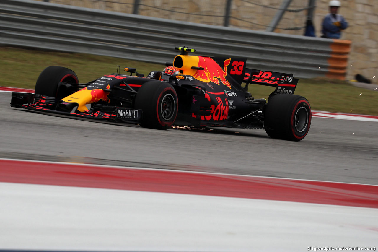 GP STATI UNITI, 20.10.2017 - Prove Libere 1, Max Verstappen (NED) Red Bull Racing RB13
