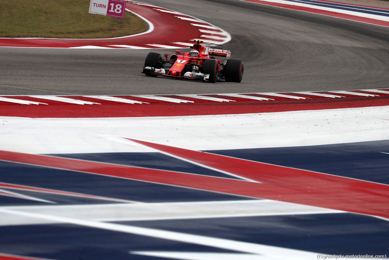 GP STATI UNITI, 20.10.2017 - Prove Libere 1, Kimi Raikkonen (FIN) Ferrari SF70H