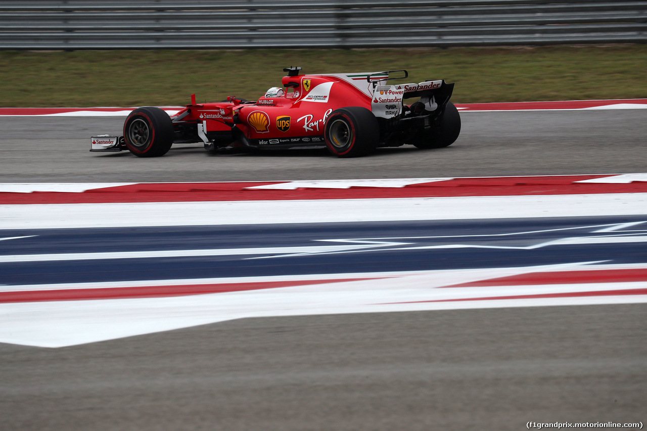 GP STATI UNITI, 20.10.2017 - Prove Libere 1, Sebastian Vettel (GER) Ferrari SF70H