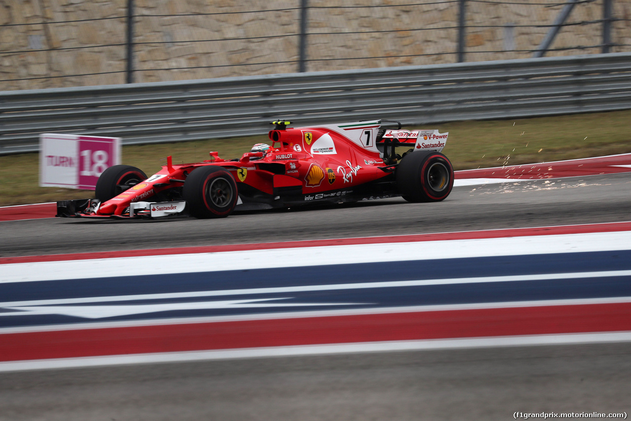 GP STATI UNITI, 20.10.2017 - Prove Libere 1, Kimi Raikkonen (FIN) Ferrari SF70H