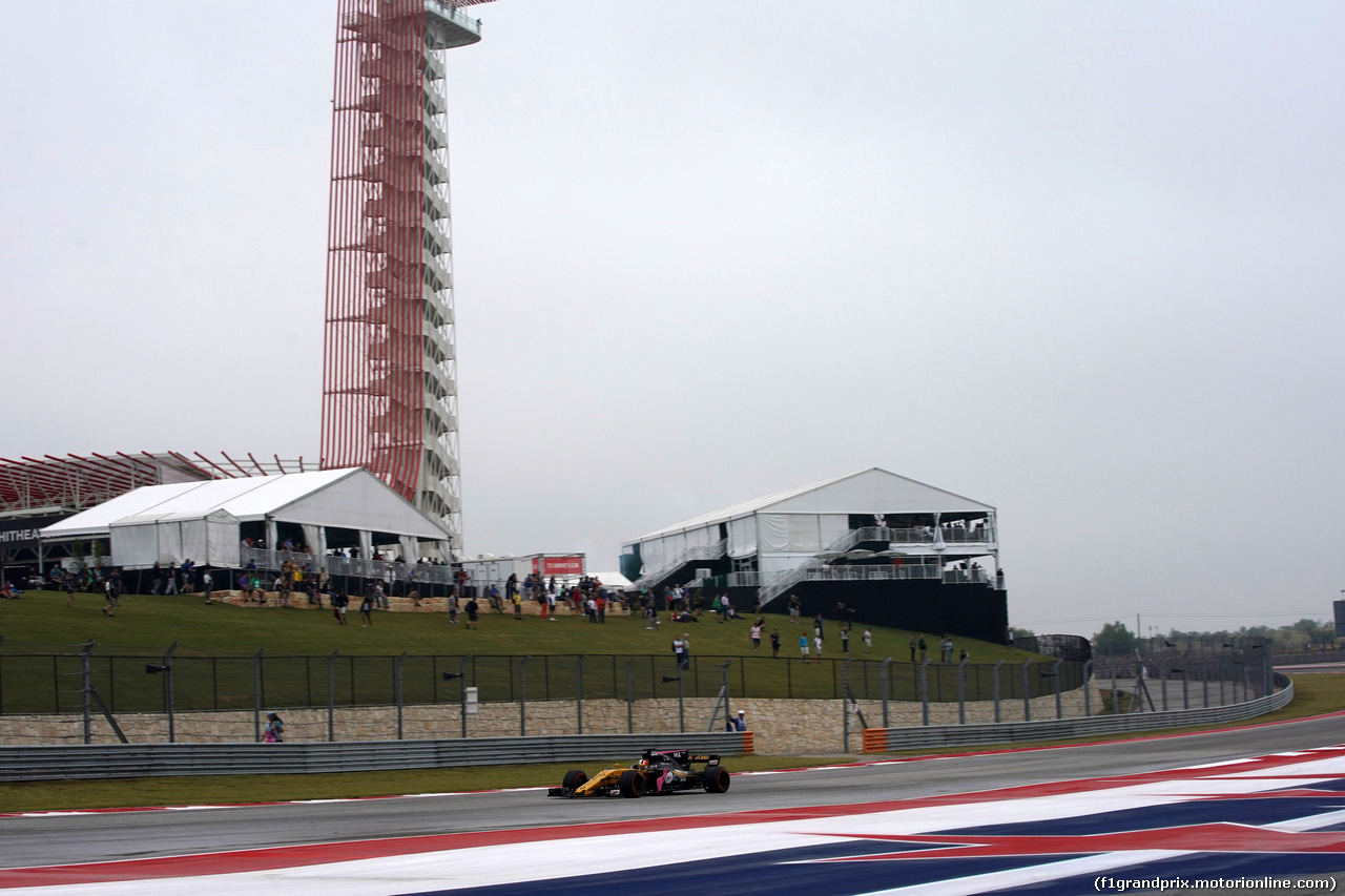 GP STATI UNITI, 20.10.2017 - Prove Libere 1, Nico Hulkenberg (GER) Renault Sport F1 Team RS17