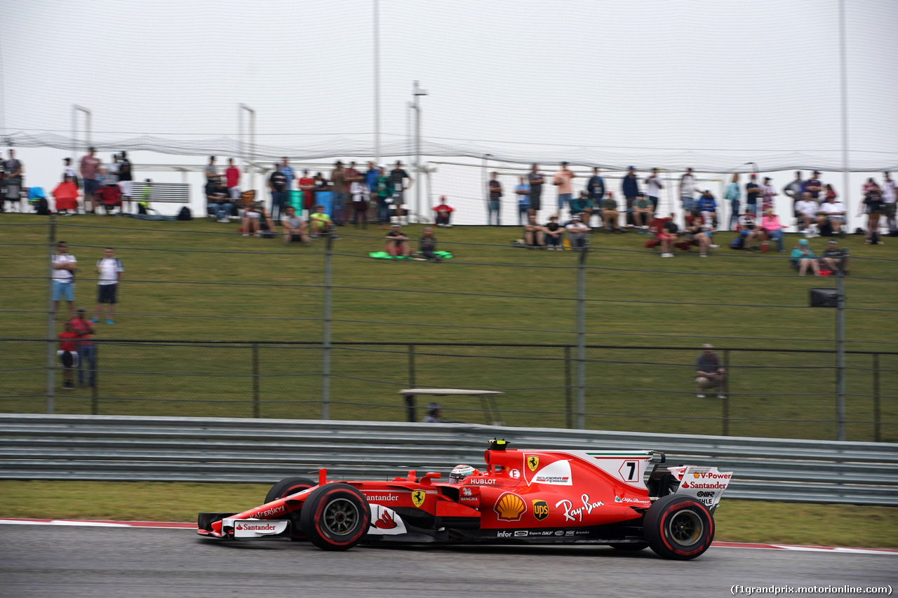 GP STATI UNITI, 20.10.2017 - Prove Libere 1, Kimi Raikkonen (FIN) Ferrari SF70H