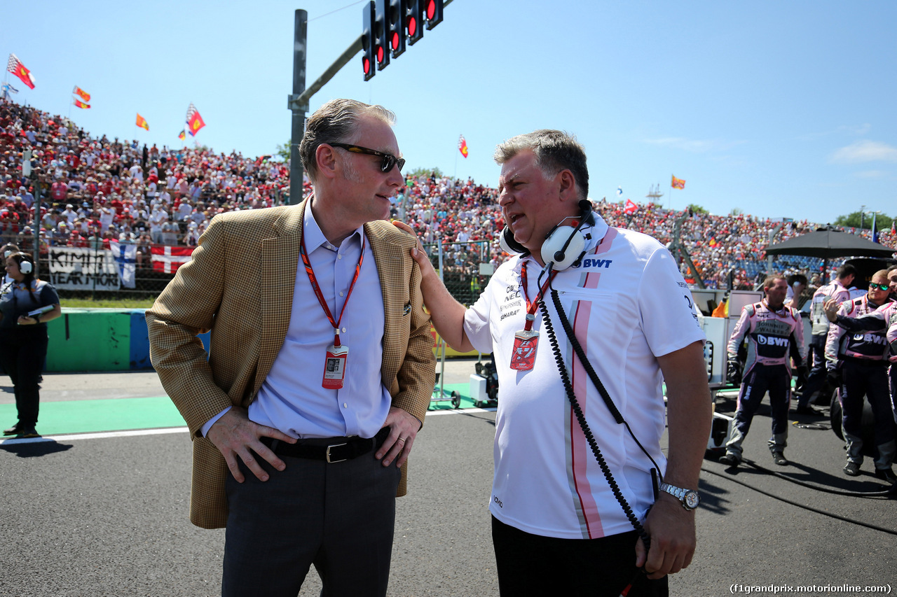 GP UNGHERIA, 30.07.2017 - Gara, Sean Bratches, Formula 1 Managing Director, Commercial Operations e Robert Fernley (GBR) Sahara Force India F1 Team Deputy Team Principal