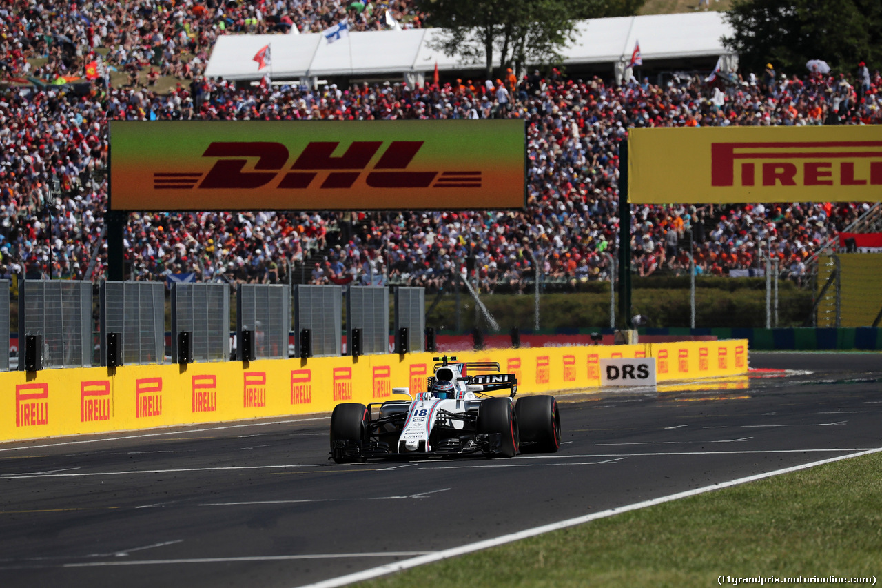 GP UNGHERIA, 30.07.2017 - Gara, Lance Stroll (CDN) Williams FW40