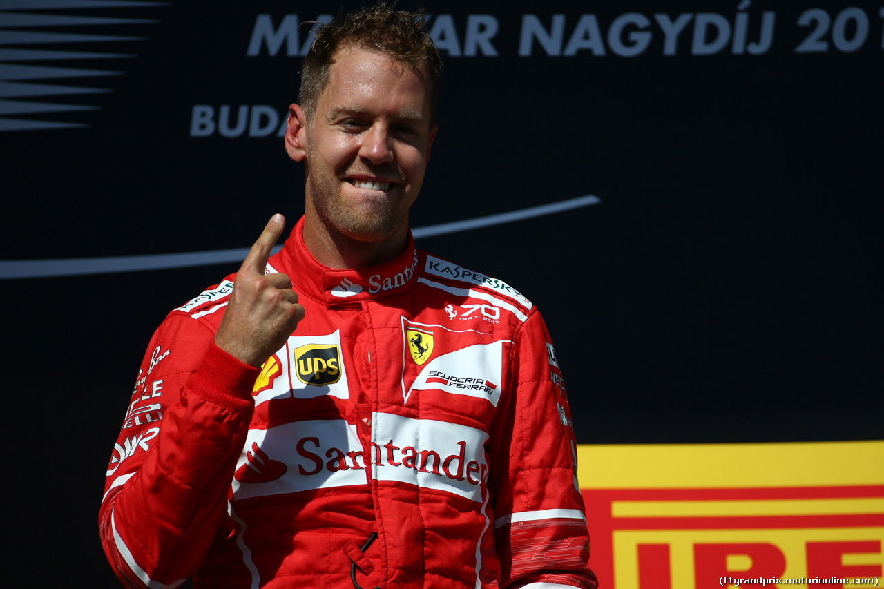 GP UNGHERIA, 30.07.2017 - Gara, Sebastian Vettel (GER) Ferrari SF70H vincitore