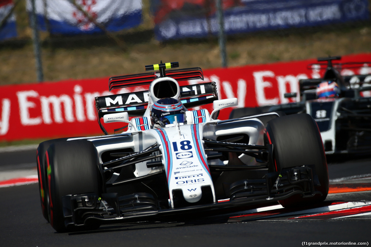 GP UNGHERIA, 30.07.2017 - Gara, Lance Stroll (CDN) Williams FW40