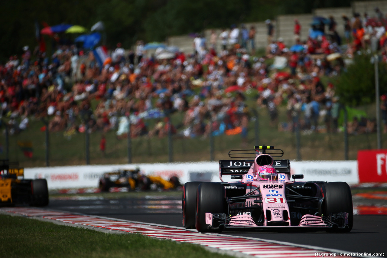 GP UNGHERIA, 30.07.2017 - Gara, Esteban Ocon (FRA) Sahara Force India F1 VJM10
