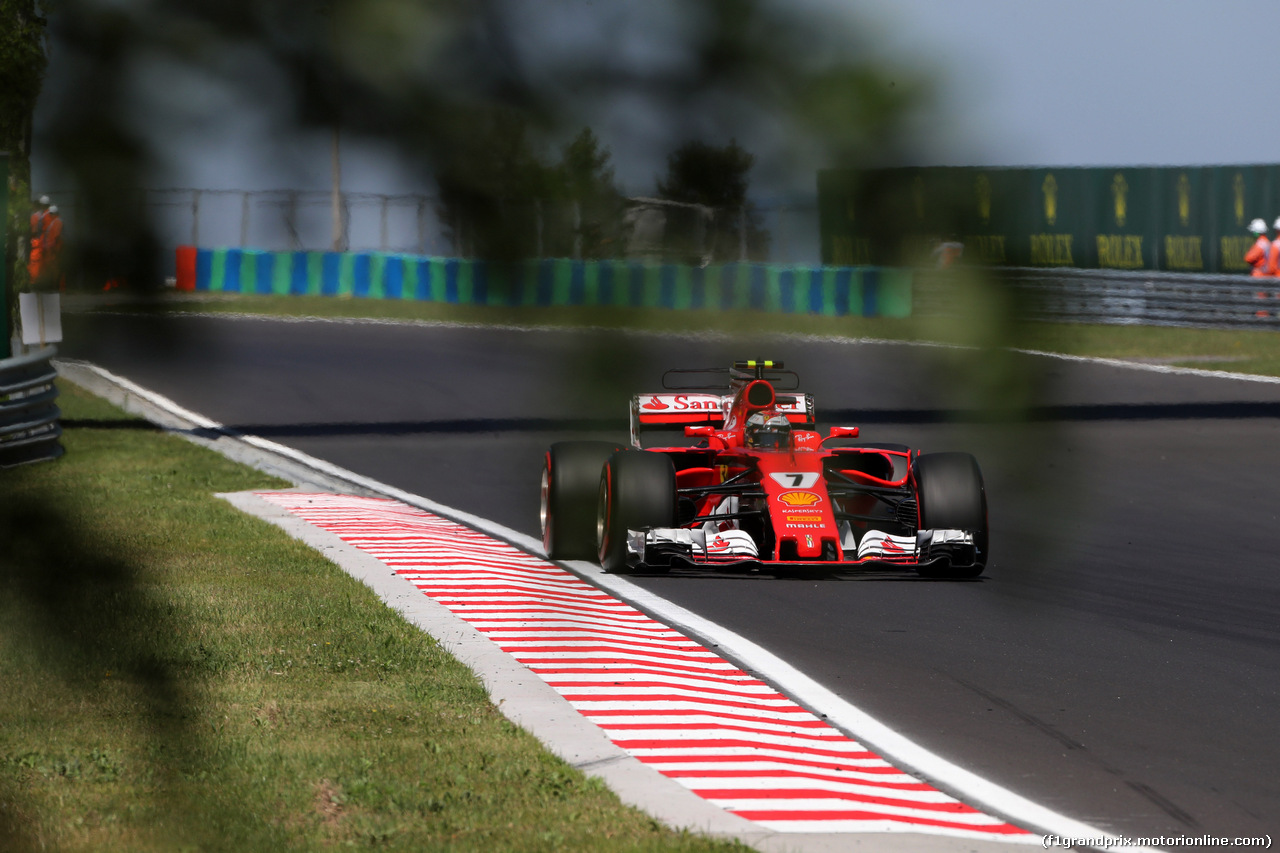 GP UNGHERIA, 29.07.2017 - Prove Libere 3, Kimi Raikkonen (FIN) Ferrari SF70H