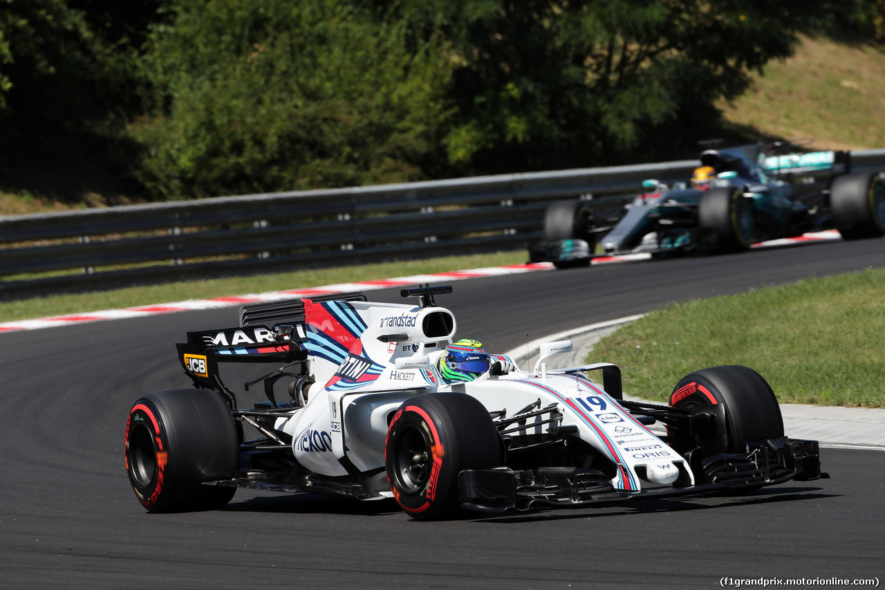 GP UNGHERIA, 29.07.2017 - Prove Libere 3, Felipe Massa (BRA) Williams FW40