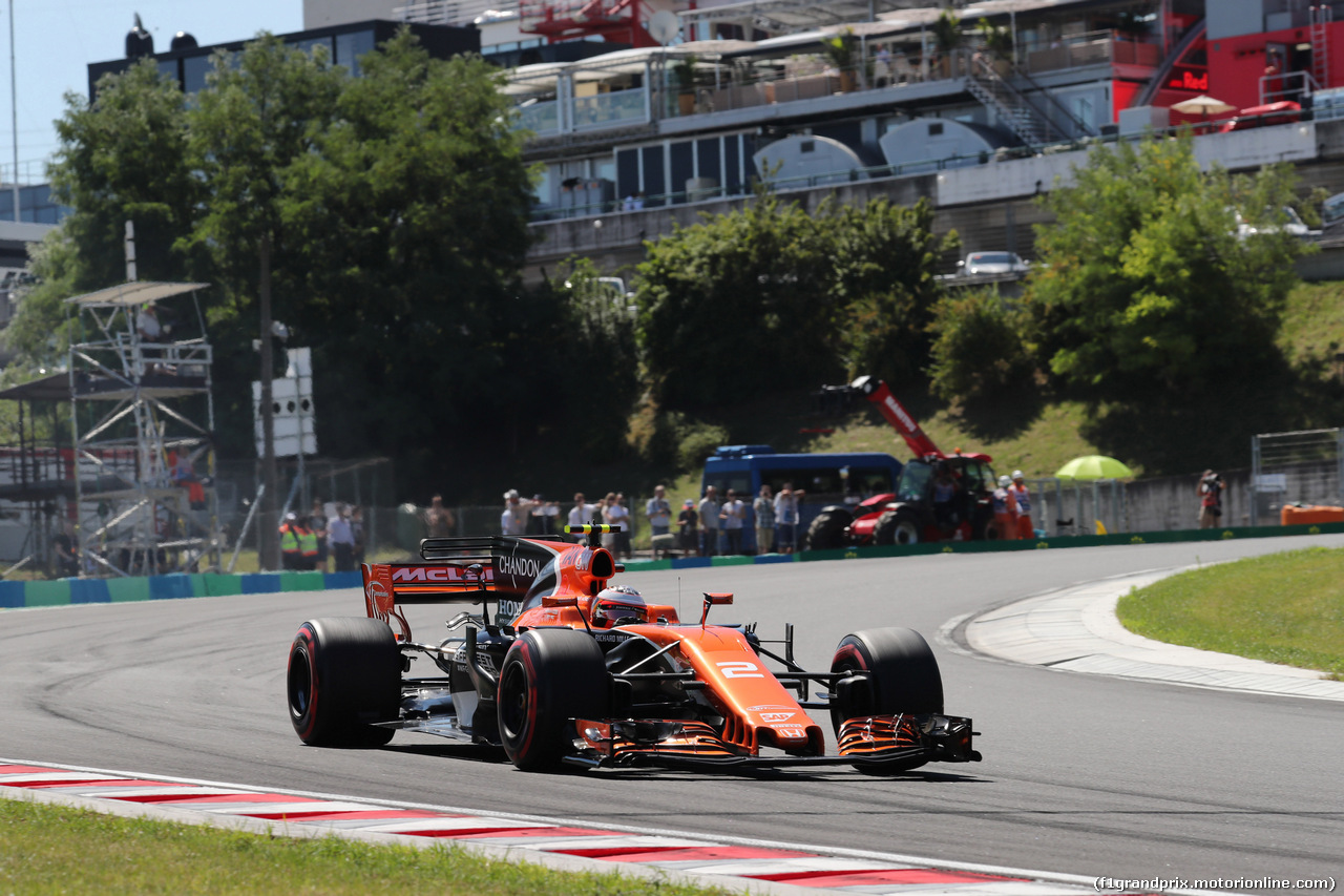 GP UNGHERIA, 29.07.2017 - Prove Libere 3, Stoffel Vandoorne (BEL) McLaren MCL32