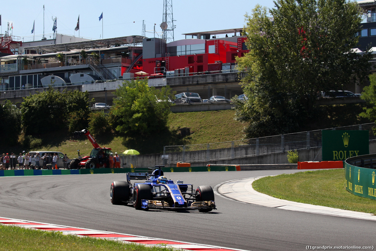 GP UNGHERIA, 29.07.2017 - Prove Libere 3, Marcus Ericsson (SUE) Sauber C36