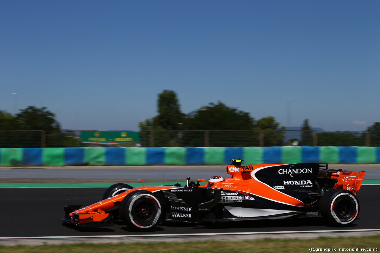 GP UNGHERIA, 29.07.2017 - Prove Libere 3, Stoffel Vandoorne (BEL) McLaren MCL32