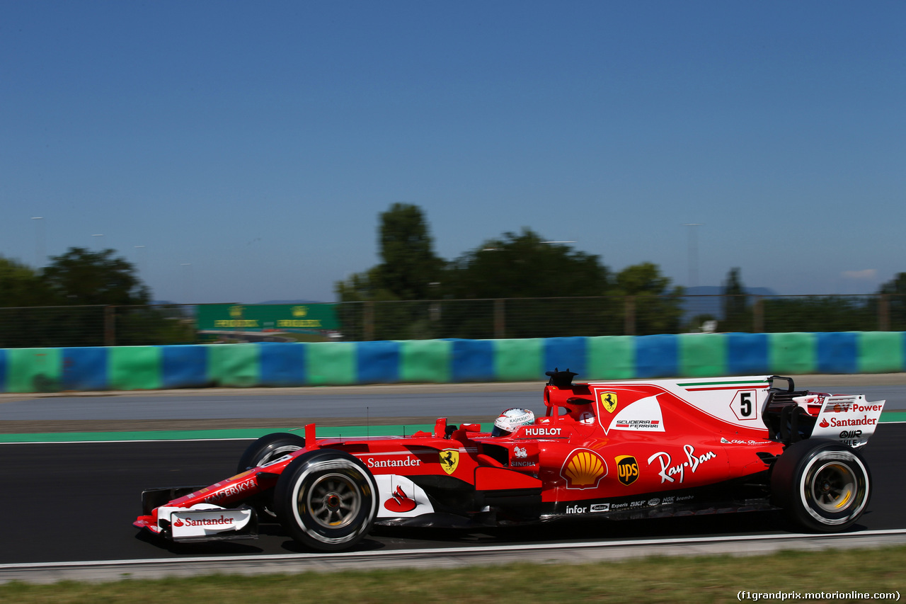 GP UNGHERIA, 29.07.2017 - Prove Libere 3, Sebastian Vettel (GER) Ferrari SF70H
