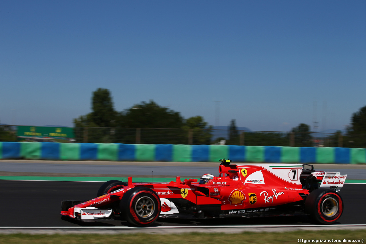 GP UNGHERIA, 29.07.2017 - Prove Libere 3, Kimi Raikkonen (FIN) Ferrari SF70H