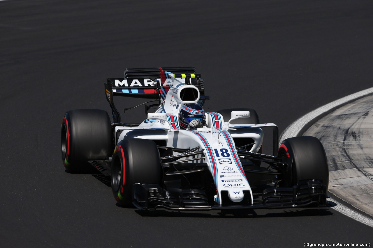 GP UNGHERIA, 29.07.2017 - Qualifiche, Lance Stroll (CDN) Williams FW40