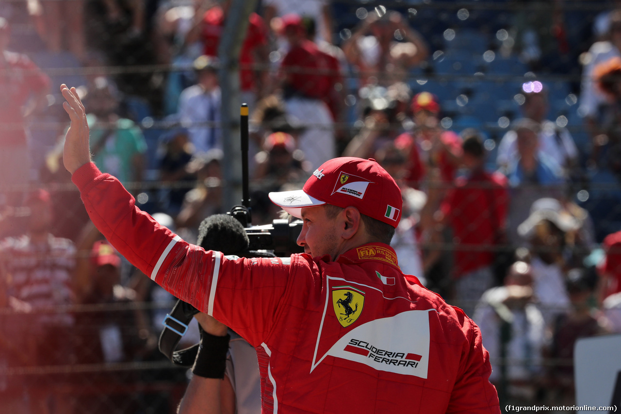 GP UNGHERIA, 29.07.2017 - Qualifiche, Sebastian Vettel (GER) Ferrari SF70H pole position