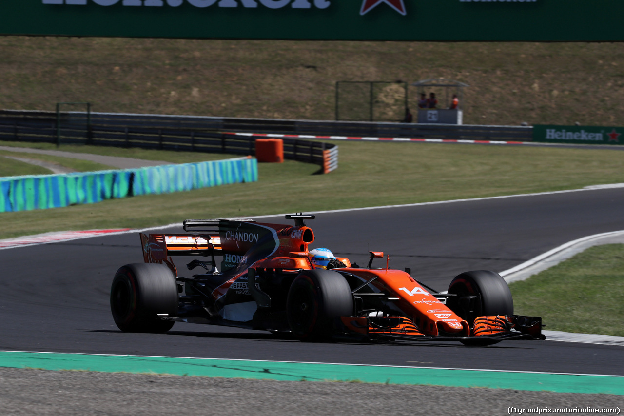 GP UNGHERIA, 29.07.2017 - Qualifiche, Fernando Alonso (ESP) McLaren MCL32