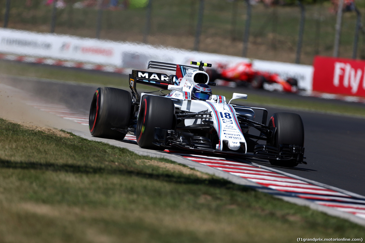 GP UNGHERIA, 29.07.2017 - Qualifiche, Lance Stroll (CDN) Williams FW40