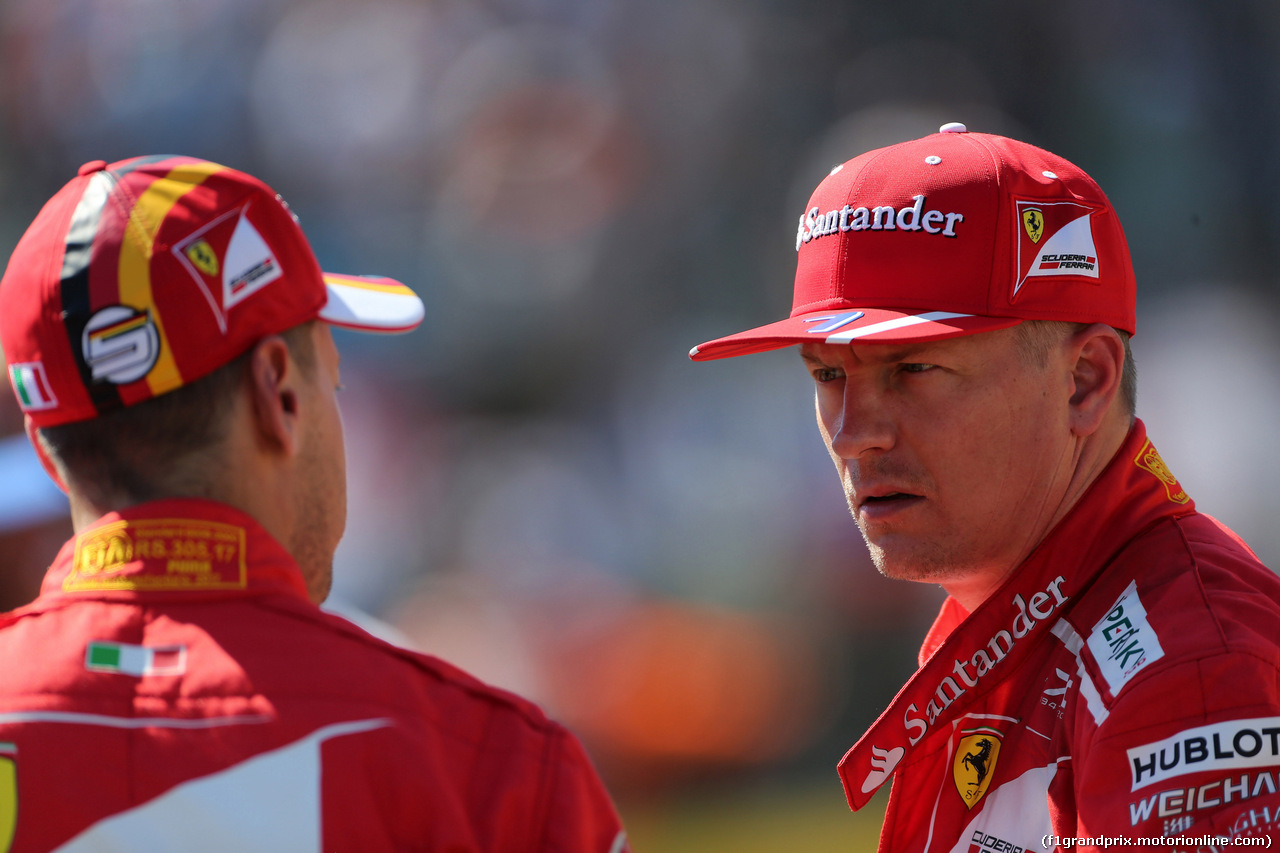 GP UNGHERIA, 29.07.2017 - Qualifiche, Sebastian Vettel (GER) Ferrari SF70H e Kimi Raikkonen (FIN) Ferrari SF70H