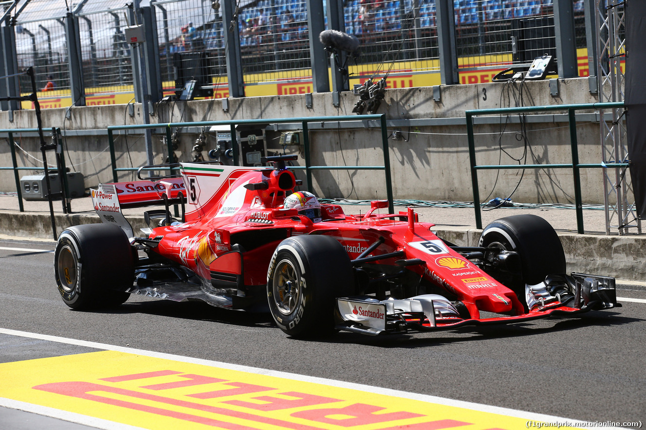 GP UNGHERIA, 28.07.2017 - Prove Libere 1, Sebastian Vettel (GER) Ferrari SF70H