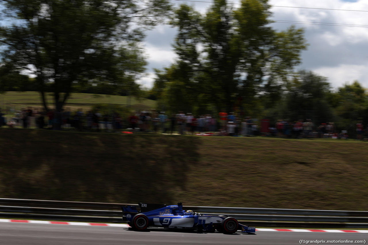 GP UNGHERIA, 28.07.2017 - Prove Libere 1, Marcus Ericsson (SUE) Sauber C36