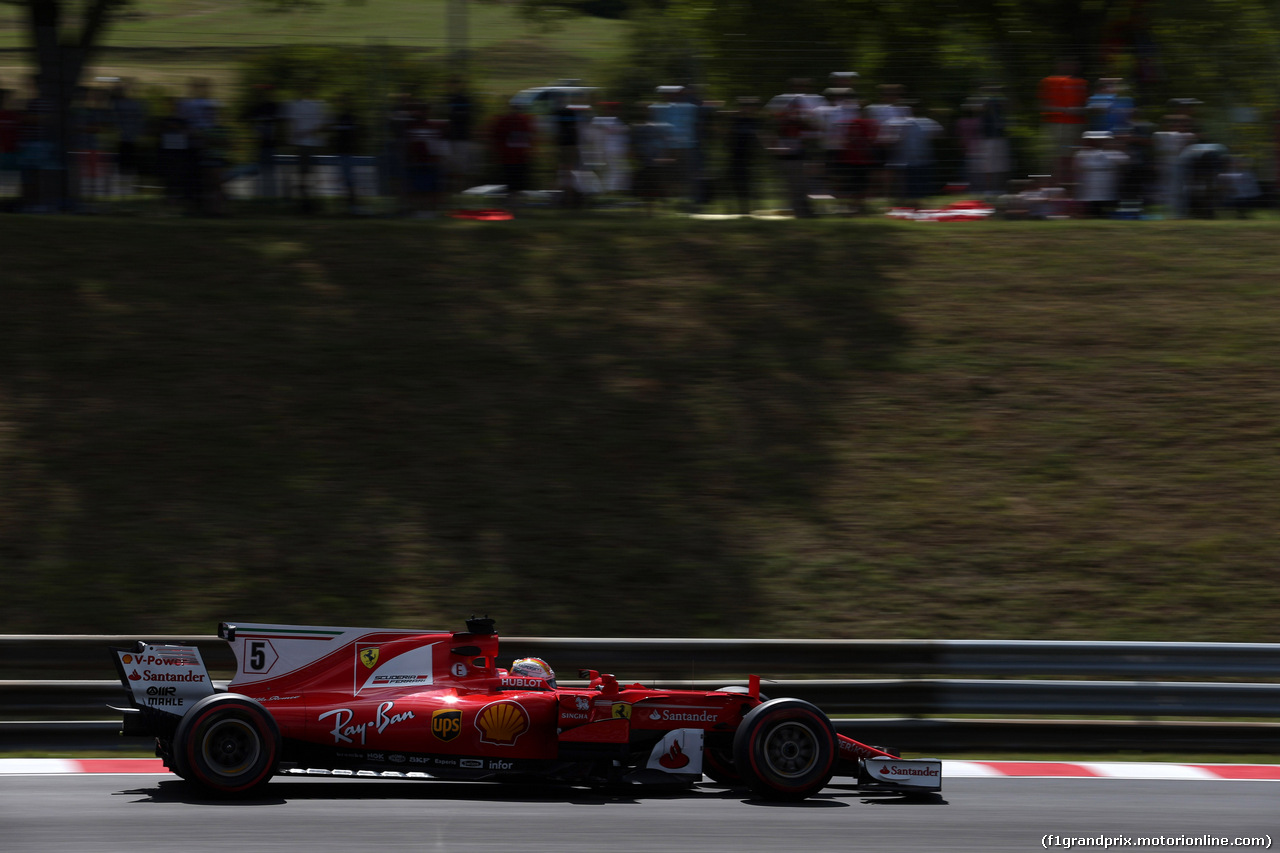 GP UNGHERIA, 28.07.2017 - Prove Libere 1, Sebastian Vettel (GER) Ferrari SF70H