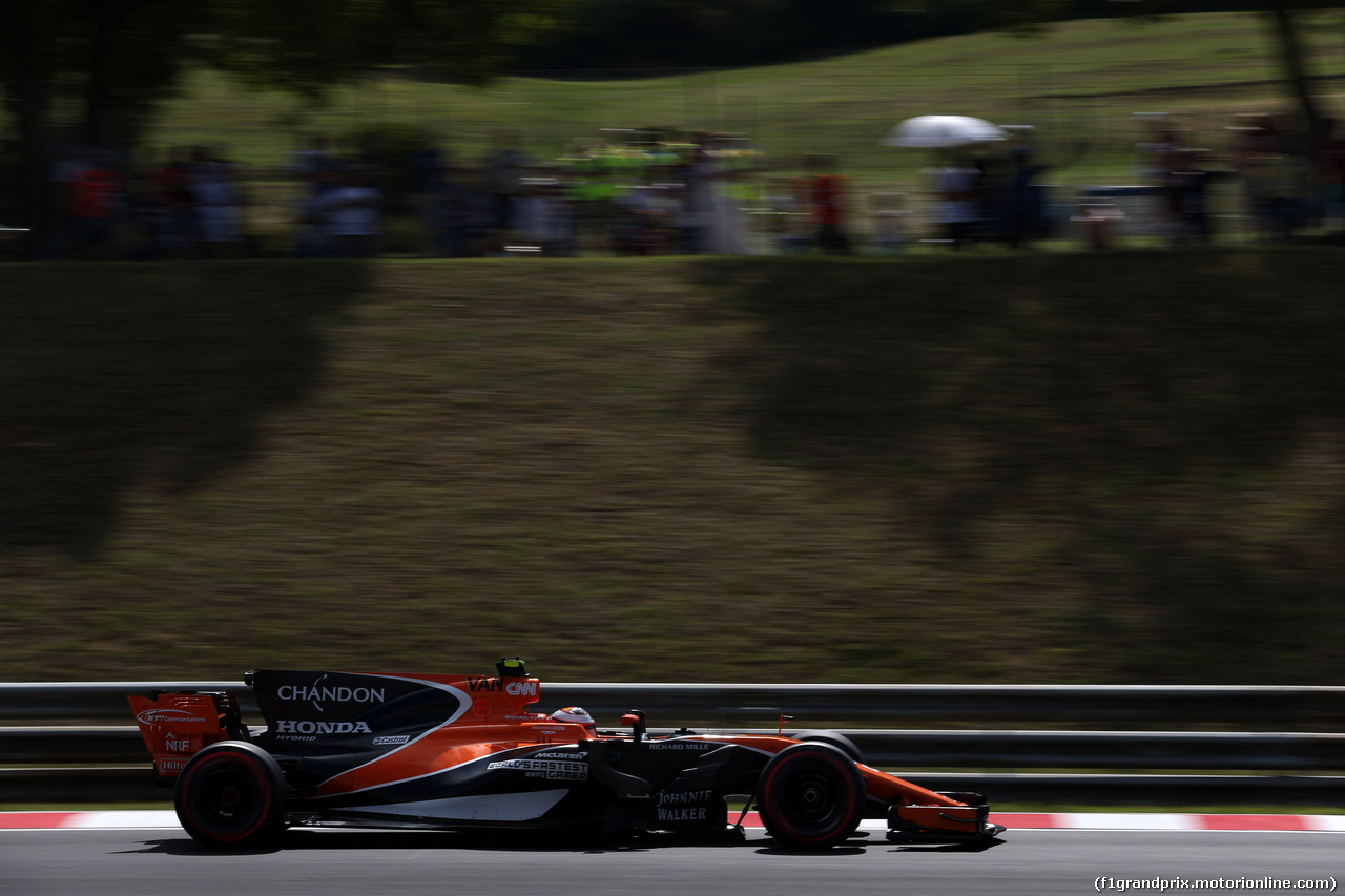 GP UNGHERIA, 28.07.2017 - Prove Libere 1, Stoffel Vandoorne (BEL) McLaren MCL32