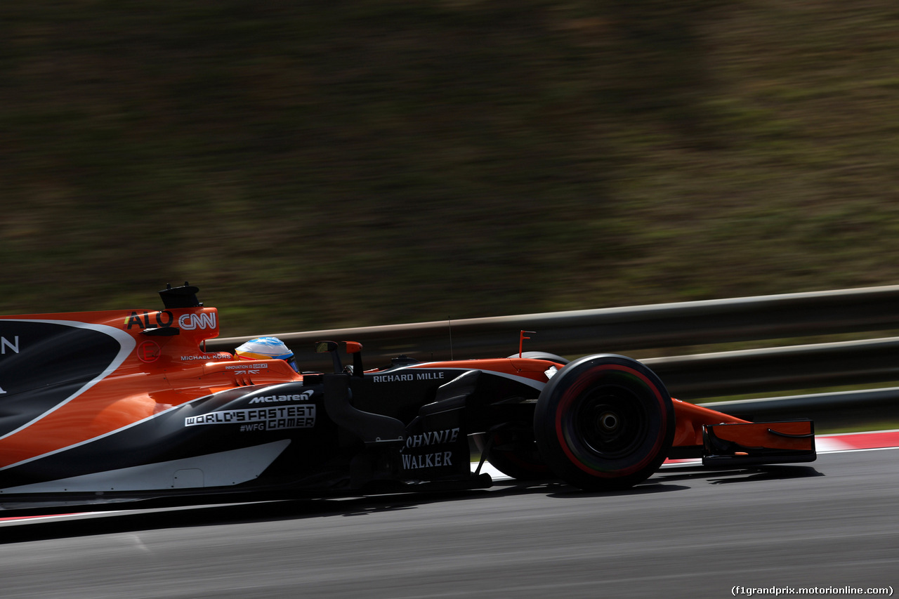 GP UNGHERIA, 28.07.2017 - Prove Libere 1, Fernando Alonso (ESP) McLaren MCL32