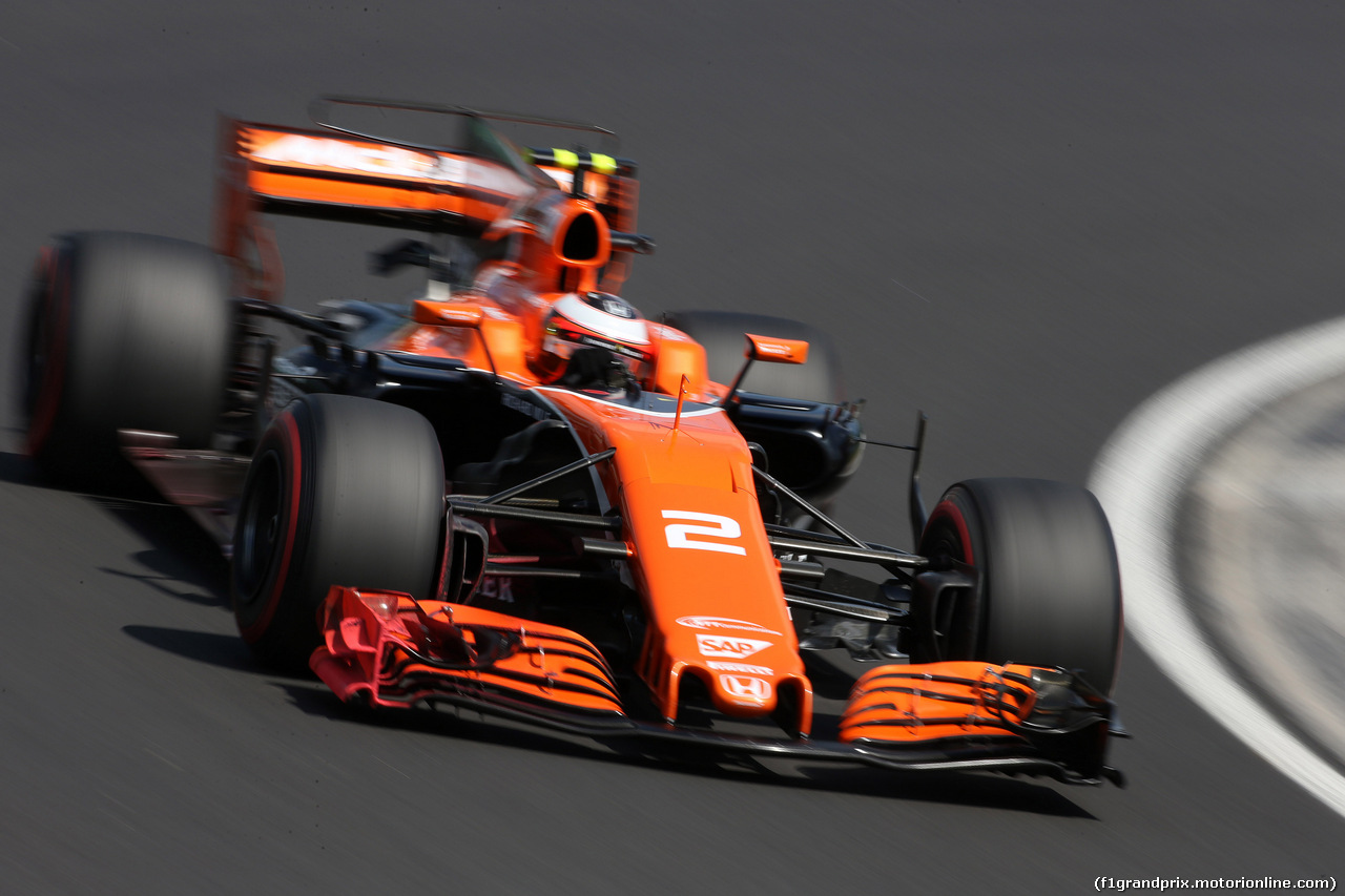 GP UNGHERIA, 28.07.2017 - Prove Libere 1, Stoffel Vandoorne (BEL) McLaren MCL32