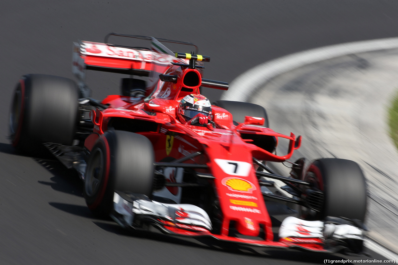 GP UNGHERIA, 28.07.2017 - Prove Libere 1, Kimi Raikkonen (FIN) Ferrari SF70H