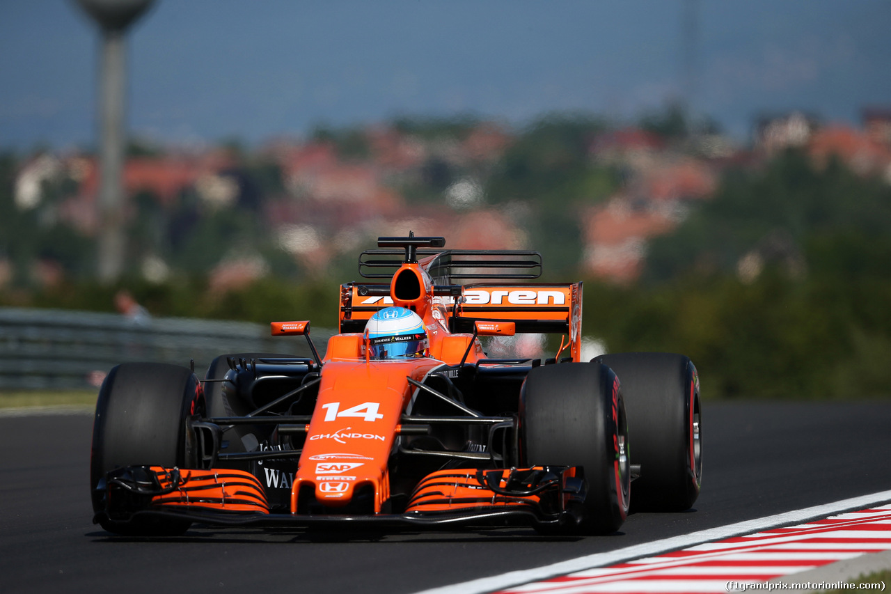 GP UNGHERIA, 28.07.2017 - Prove Libere 1, Fernando Alonso (ESP) McLaren MCL32